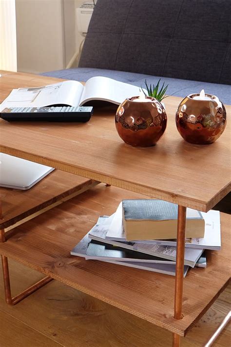 Nicht zuletzt ist der anstrich oder das finishing geschmackssache. Couchtisch mit Kupferrohren selber bauen | Couchtisch, Diy ideen möbel, Kupferrohr