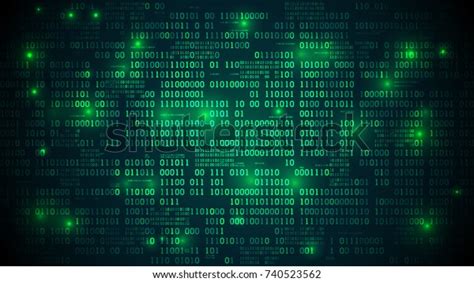 Abstract Futuristic Cyberspace Binary Code Matrix Stock Vector Royalty