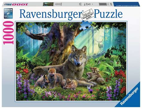 Ravensburger Wolves In The Forest 1000 Piece Jigsaw Puzzle Bright