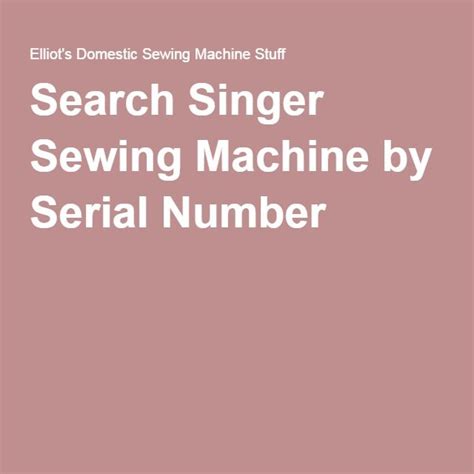 How To Identify Singer Sewing Machine By Serial Number Eaglebarcode