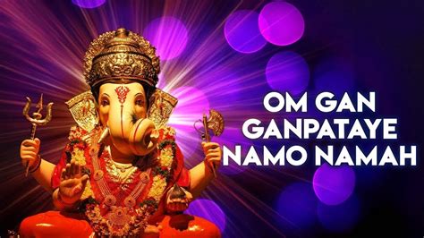 Ganesh Mantra with Lyrics ओम ग गणपतय नम Om Gan Ganapataye