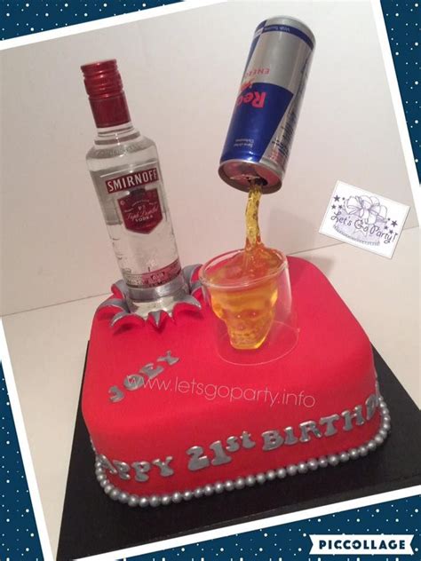 Sweet, delicious, and easy, pull out the cake vodka and shake up a birthday cake shot. Pouring liquid from can Smirnoff and Red Bull birthday ...