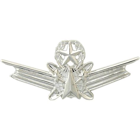 Air Force Master Space Command Badge Mirror Finish Medium Size Rank