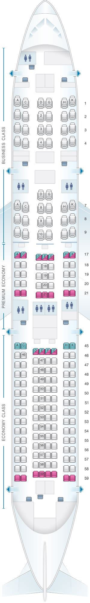 Seat Map Japan Airlines Jal Boeing B787 9 E71 Seatmaestro