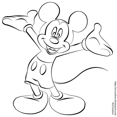 Mickey Mouse Images Outline Clip Art Library