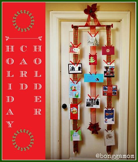 Select flat cards with an option to add a back side for more space to add photos and messages or choose folded cards that stand up well on a desk or mantle. Finding BonggaMom: How to make a holiday card holder ...