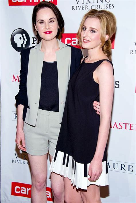 Michelle Dockery Lady Mary And Laura Carmichael Lady Edith At The