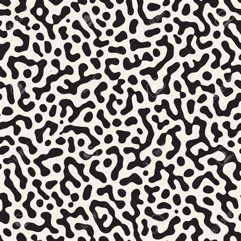 Vector Seamless Grunge Pattern Black And White Organic Shapes