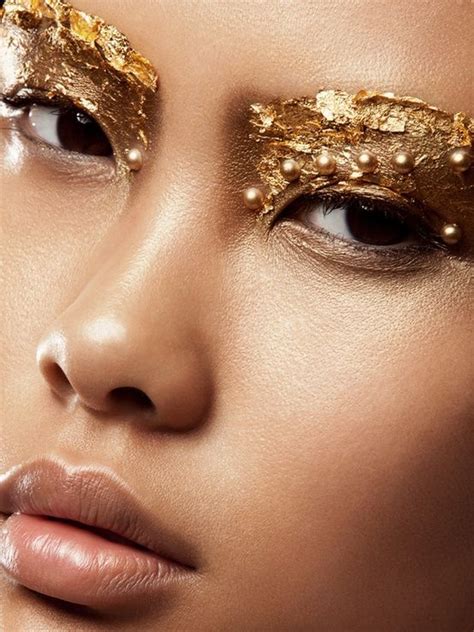 Gold Leaf Embellished Eyes