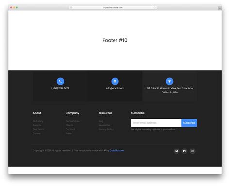 Bootstrap Footer V20 Free Modern Footer Template 2024 Colorlib