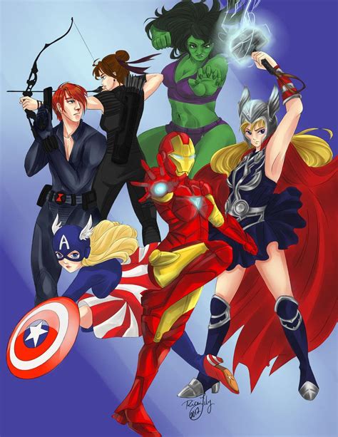 Gender Bend Avengers By Rice On Deviantart