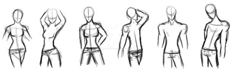 Quick Body Sketches Guy And Girl By Pinkdog004 On Deviantart