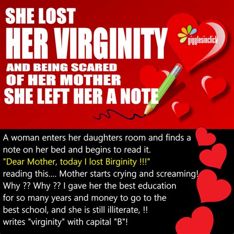 in many parts of the world telling your mother about loosing virginity is still a taboo and
