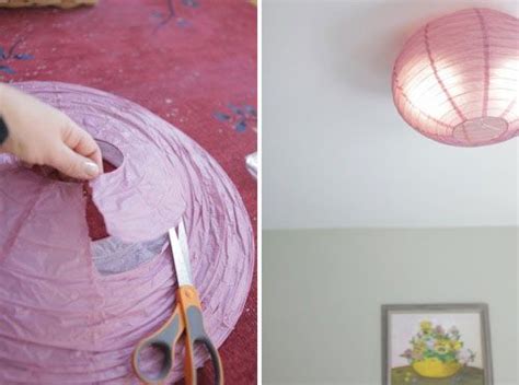 How to make your basket ceiling light covers: DIY Flush Mount Light Cover | DIY flush mounted paper ceiling shade | Ceiling lights diy ...