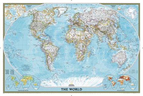 Detailed World Map Classic National Geographic Maps