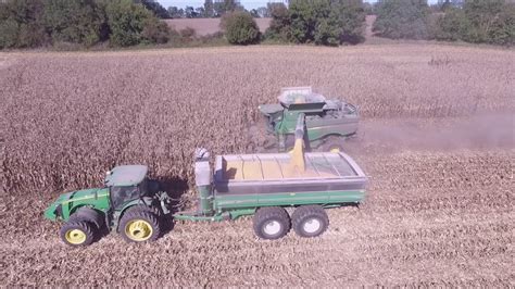 Myers Farms Of Brownsville In Shelling Corn Drone Video Oct 18 2018