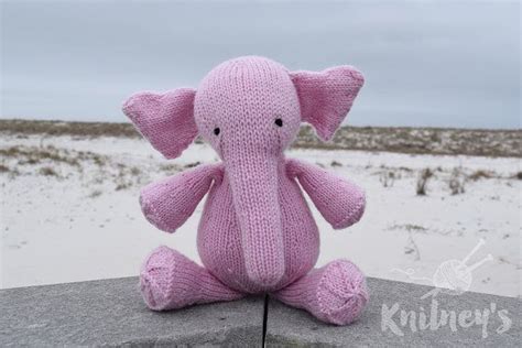 Elephant Stuffed Animal, Stuffed Elephant, Knit Toy, Elephant Doll, Elephant Plush, Wool Toy ...