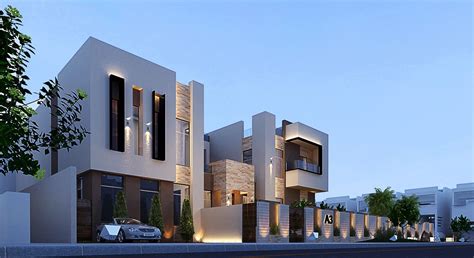 Villa In Dubai On Behance Modern Exterior House Designs House