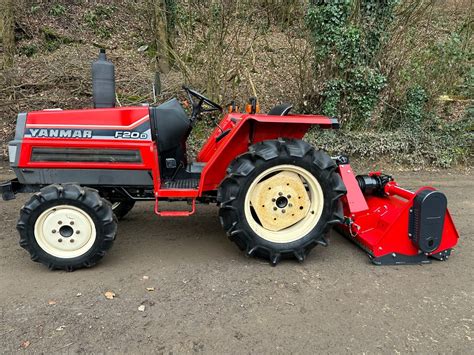 Yanmar F20d 4wd Compact Tractor And New 4ft Flail Mower Nice Tractor