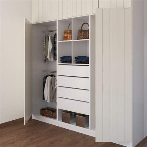 Compact Wardrobe Design With Fluted Panels Livspace