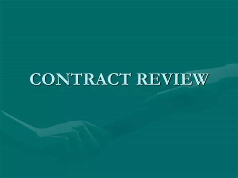 Ppt Contract Review Powerpoint Presentation Free Download Id407697