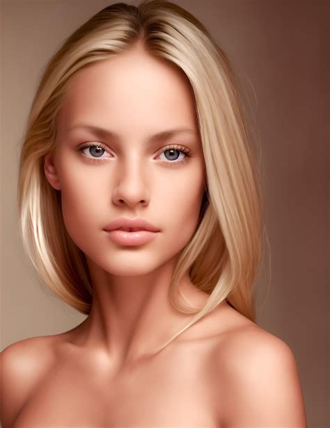 Premium Ai Image A Portrait Of A Blonde Woman With Blonde Hair And