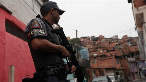 Brazil Armed Police Raid Sao Paulo Slum World News Sky News