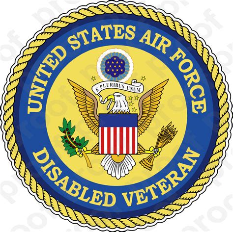 Sticker Usaf Vet U S Air Force Disabled Veteran Mc Graphic Decals