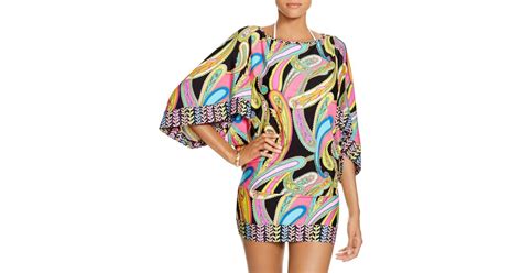Trina Turk Synthetic Garden Paisley Tunic Swim Cover Up Lyst