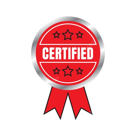 Certified Ribbon Stamp Badge Vector Certified Stamp Approved Seal