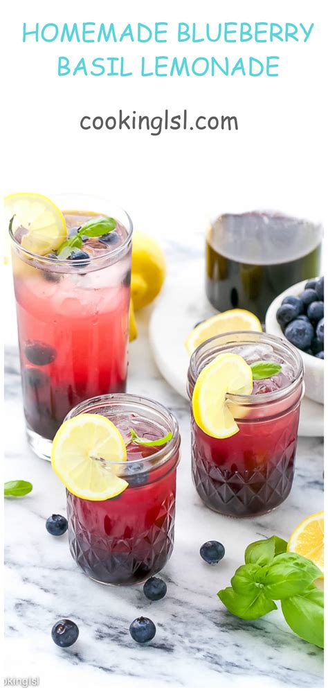 Homemade Blueberry Basil Lemonade Recipe Cooking Lsl