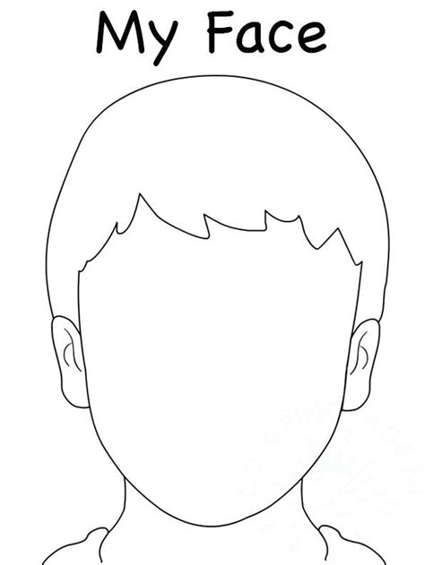 Face Blank Human Template Printable Outline Clipart Body Coloring Pages