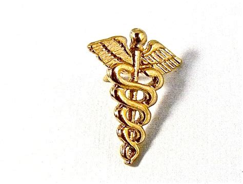 Vintage Caduceus Pin Brooch Medical Nursing Pinning Etsy