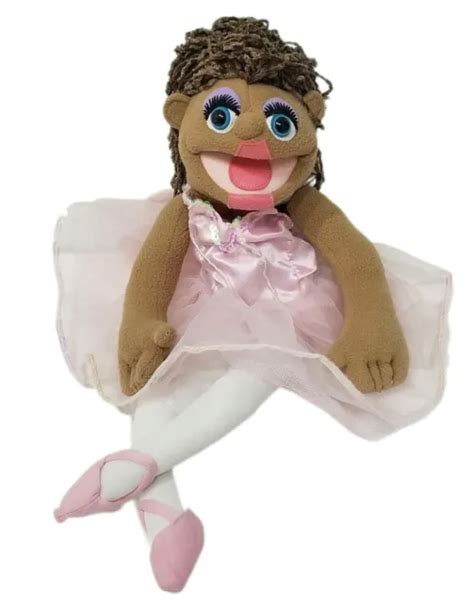 Melissa And Doug Ballerina Full Body Hand Puppet Plush Doll Pink Tutu