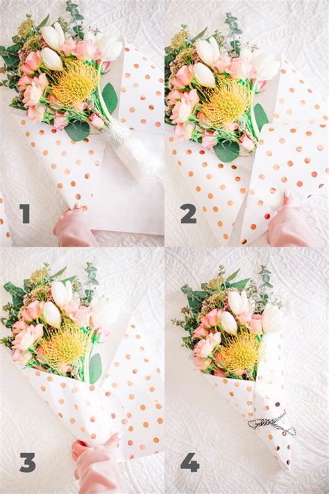 Step By Step How To Wrap A Bouquet Like A Pro Wrap Flowers In Paper