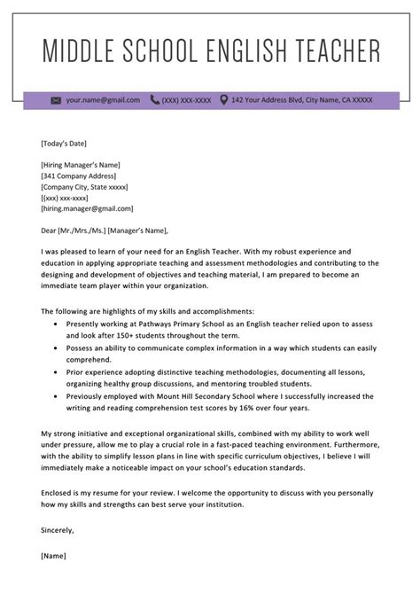 By following our master teacher cover letter example, you can draft your own polished letter. Tips You Can Learn from Teaching Cover Letter Examples in ...