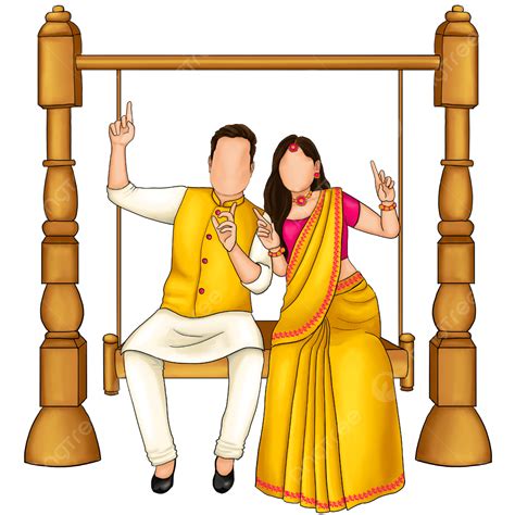 Foto De Boda India Haldi PNG , Boda India Haldi, Función Haldi, Pareja