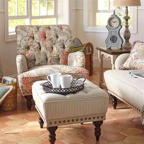 This floral armchair fits ideally into flowery interiors. Chas Armchair - Blue Meadow | Floral armchair, Home, Furniture