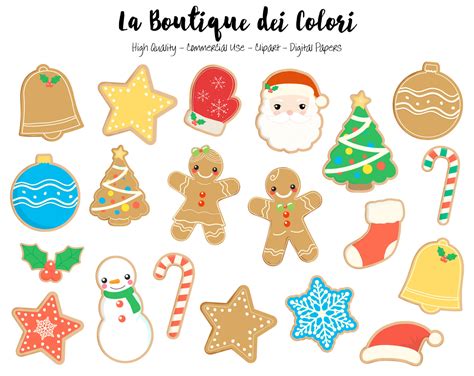 Christmas cookies cute digital clipart mercial use ok. Christmas Cookies Clipart Cute Graphics PNG Gingerbread man