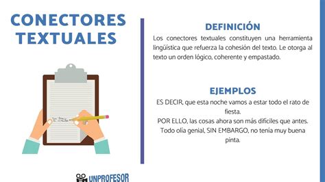 Qu Son Los Conectores Textuales Con Ejemplos