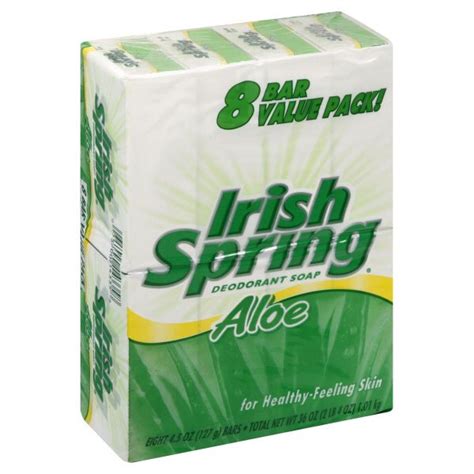 Irish Spring Deodorant Bar Soap With Aloe 8 Pack