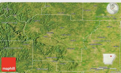 Satellite 3d Map Of Independence County