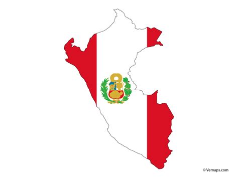 Flag Map Of Peru Free Vector Maps Flag Drawing Flag Peru