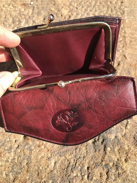 Womens Vintage Leather Wallet Buxton Change Purse Leather Wallet