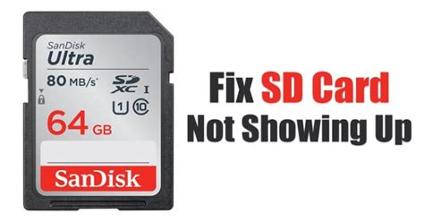 How To Fix Sd Card Not Showing Up On Windows 10 Pc Laptrinhx News