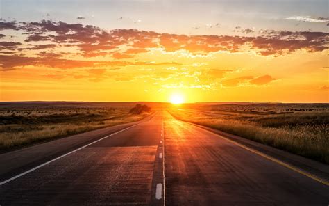 Arizona Desert Road With Sunset 3840x2400 Wallpaper