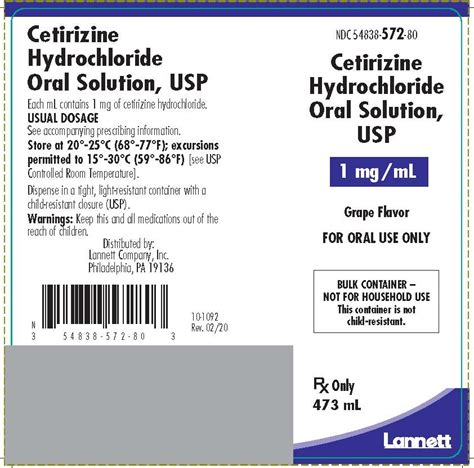 Cetirizine Fda Prescribing Information Side Effects And Uses