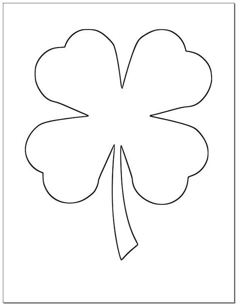 85 Inch Shamrock Template Large Printable Shamrock St Patricks Day