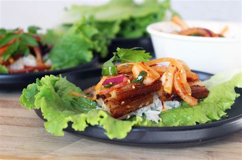 Korean Pork Belly Lettuce Wraps Chu On This