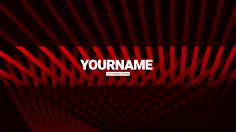 Free Red Stripes Youtube Banner Template 5ergiveaways